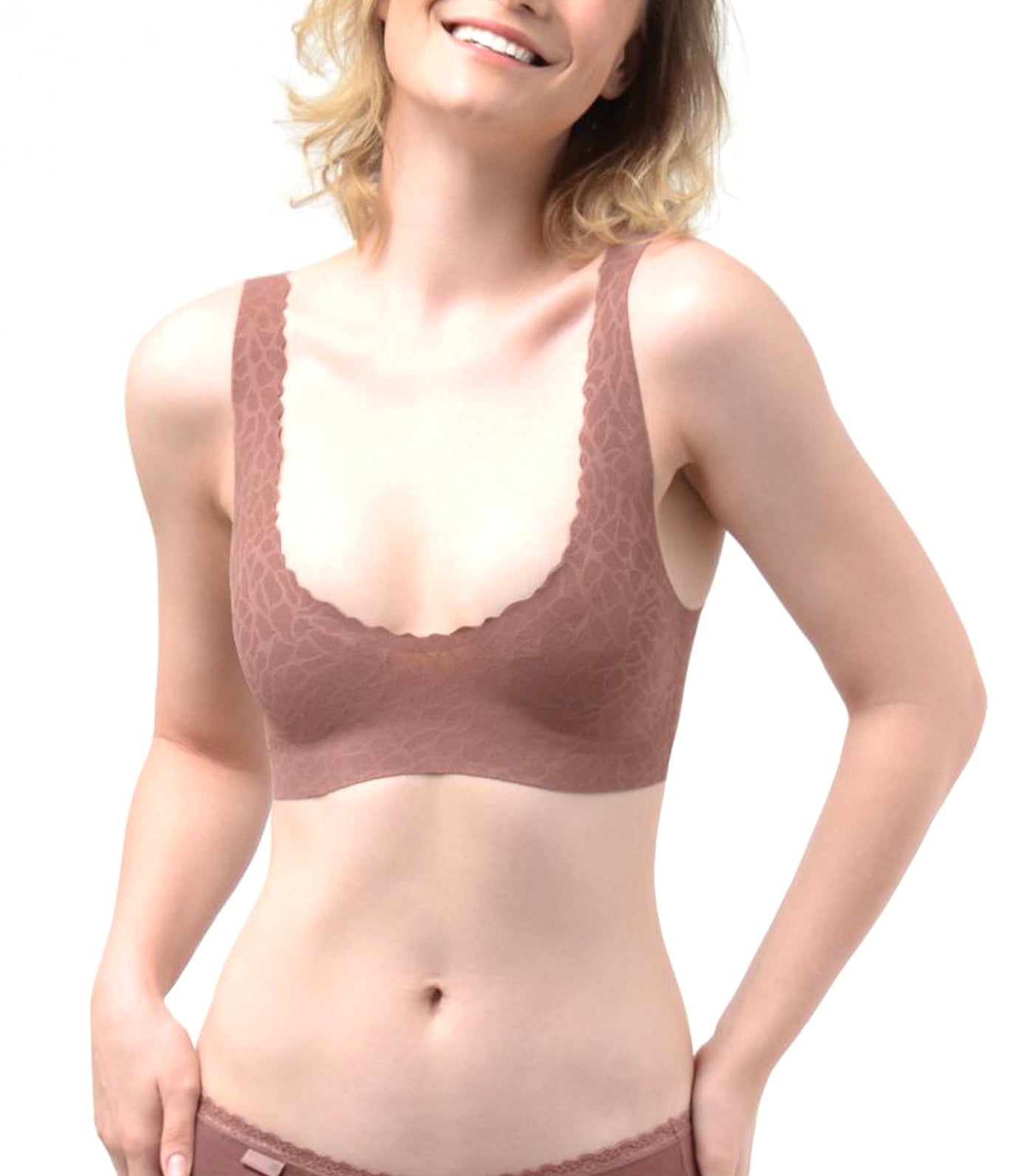 Sloggi ZeroFeel Lace Seamless Bra Spazz Cacao