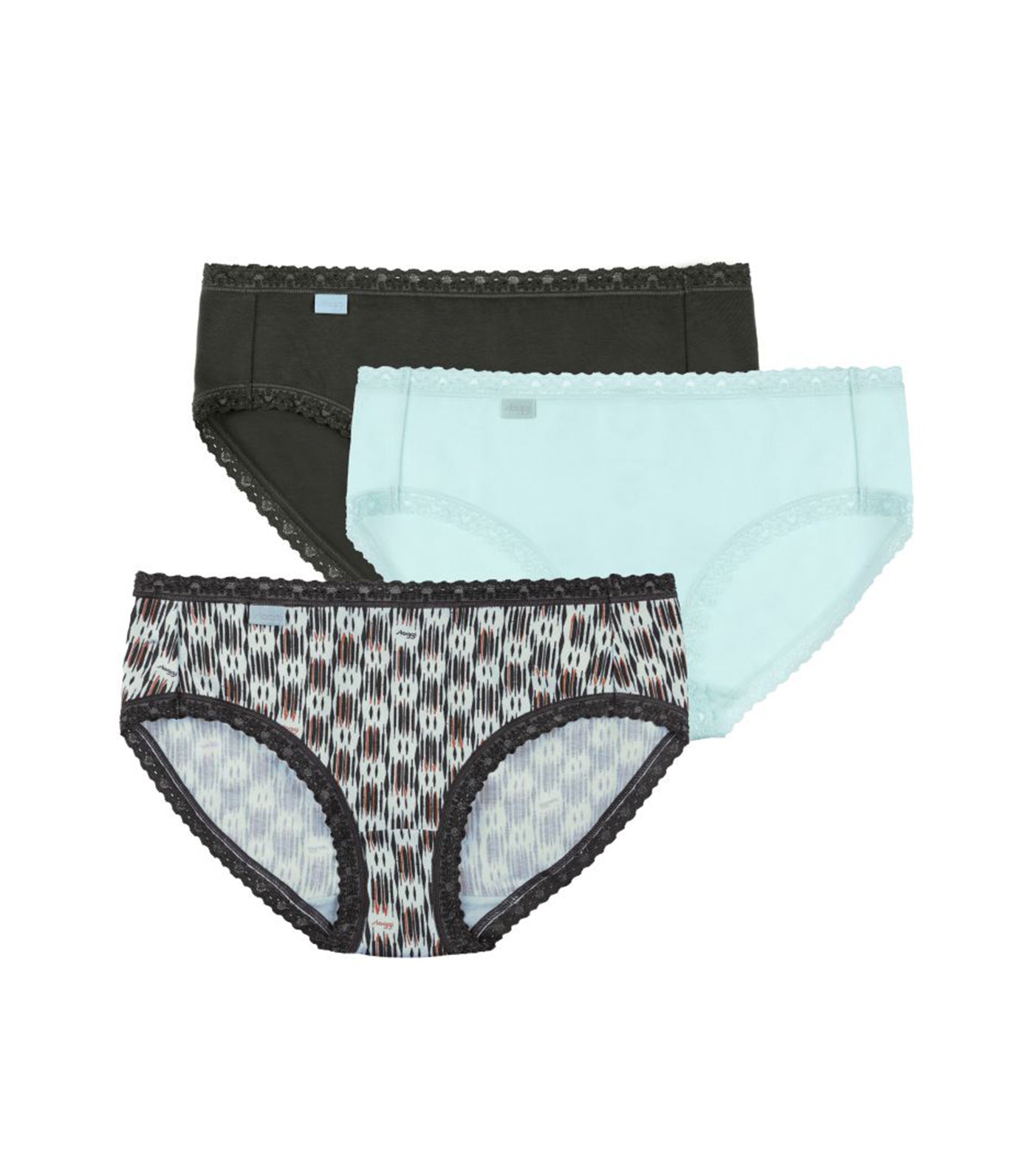 sloggi Weekend 3pc Panty Pack Assorted Print and Green