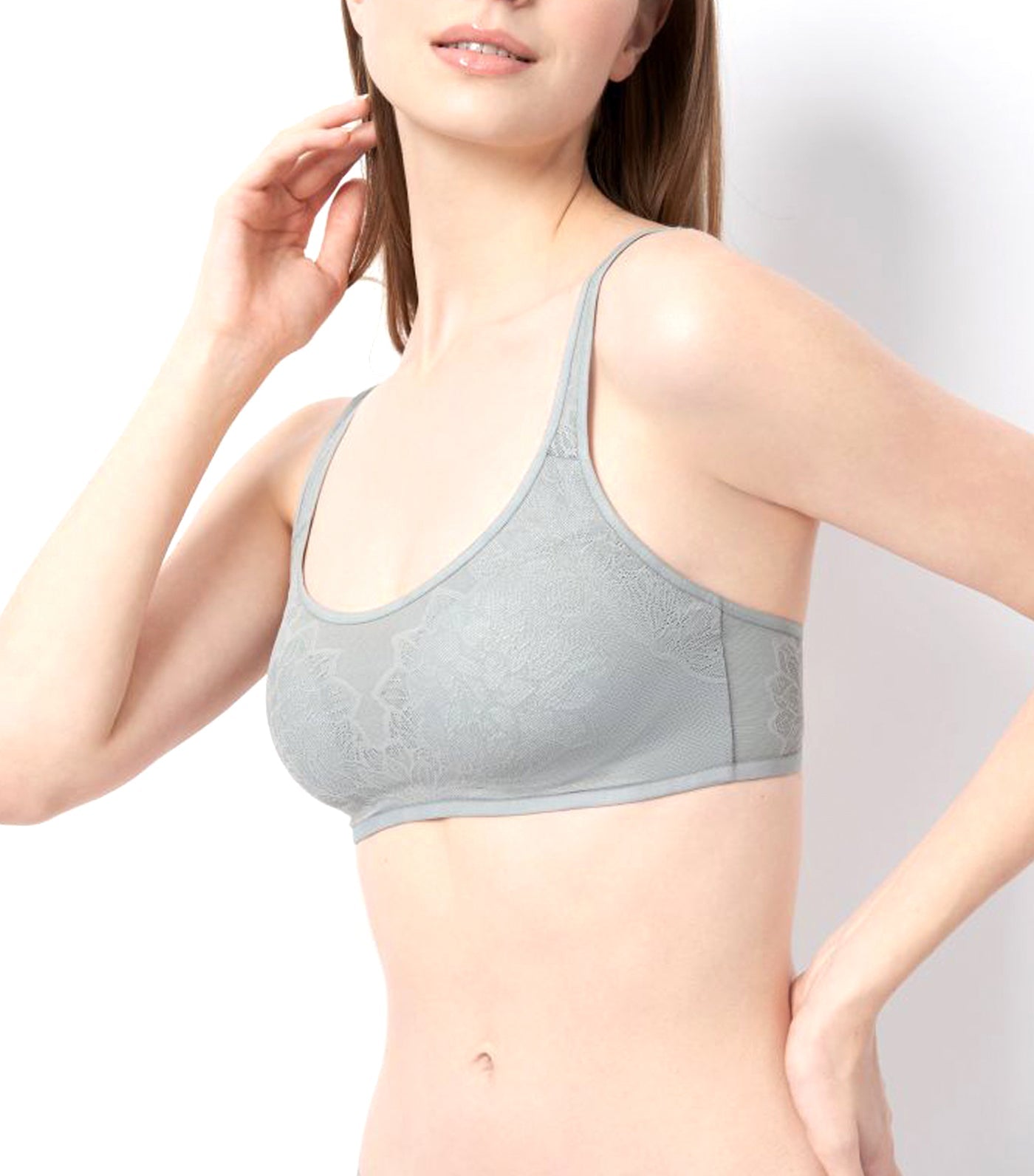 Fit Smart NonWired PullOn Bra Moss Green