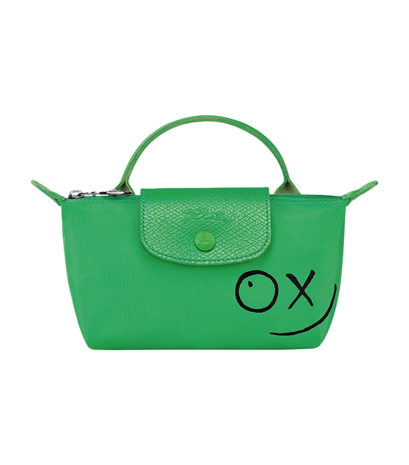 Longchamp x André Pouch with Handle Green