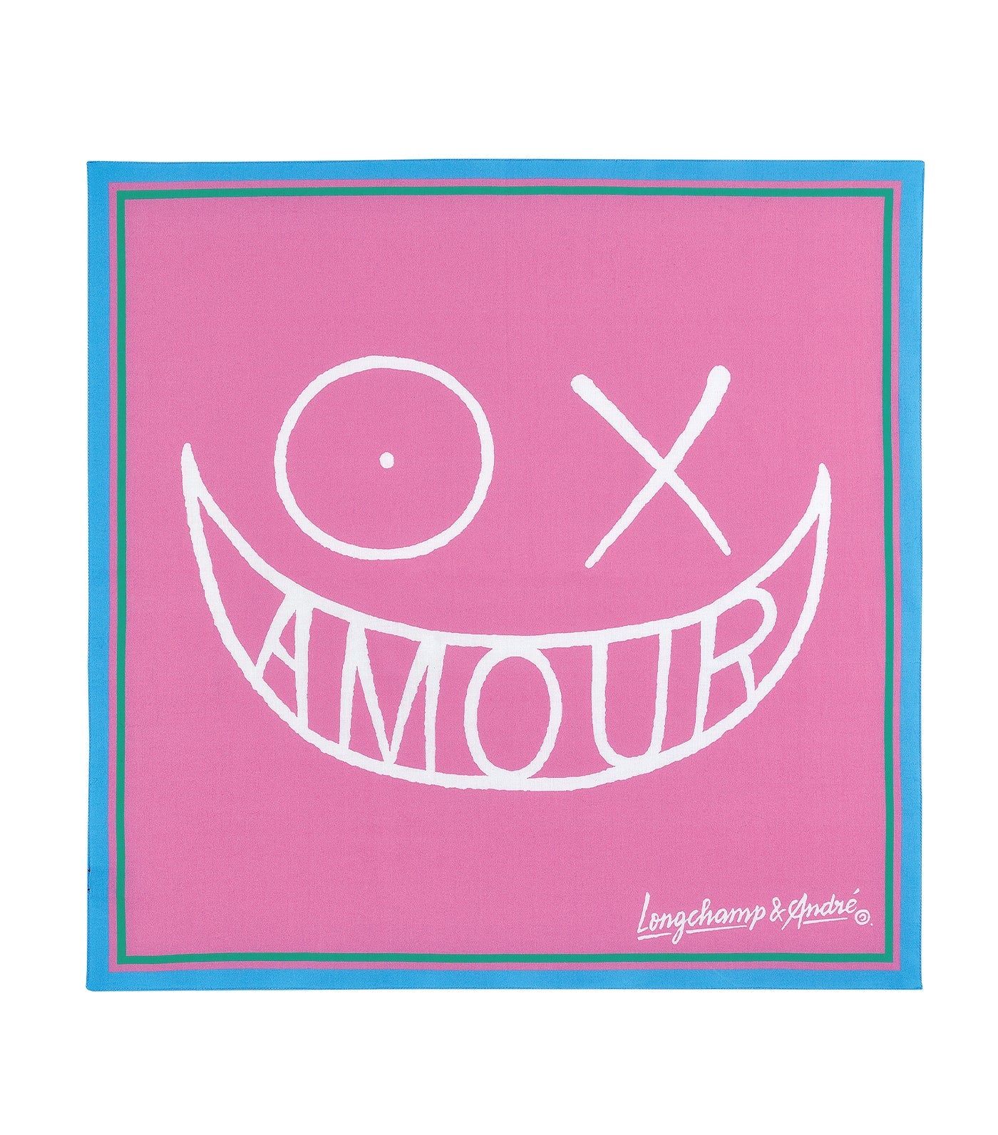 Longchamp x André Cotton Scarf Pink