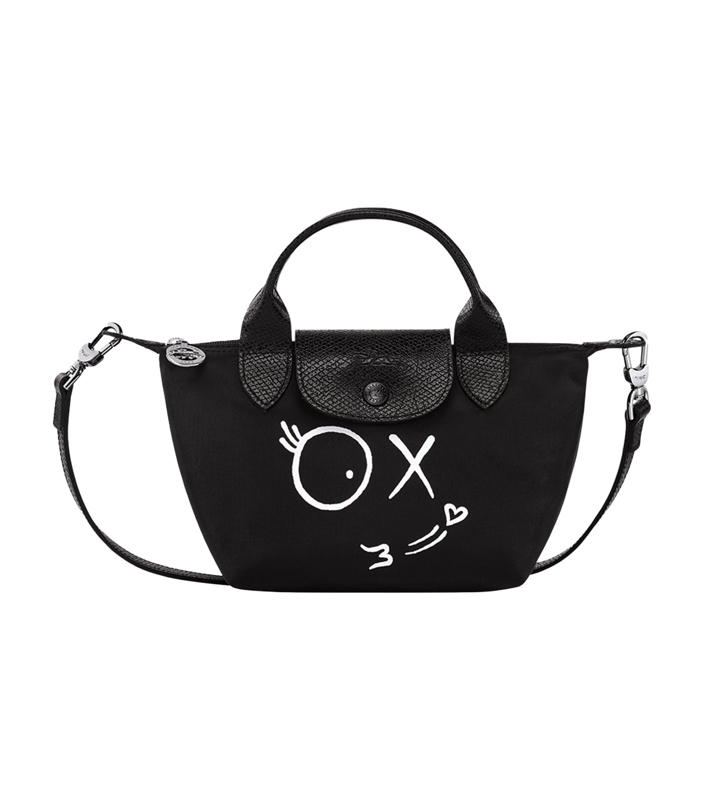 Longchamp x André Top Handle Bag XS Black