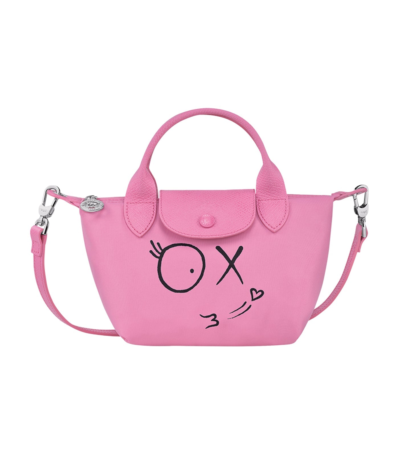 Longchamp x André Top Handle Bag XS Pink