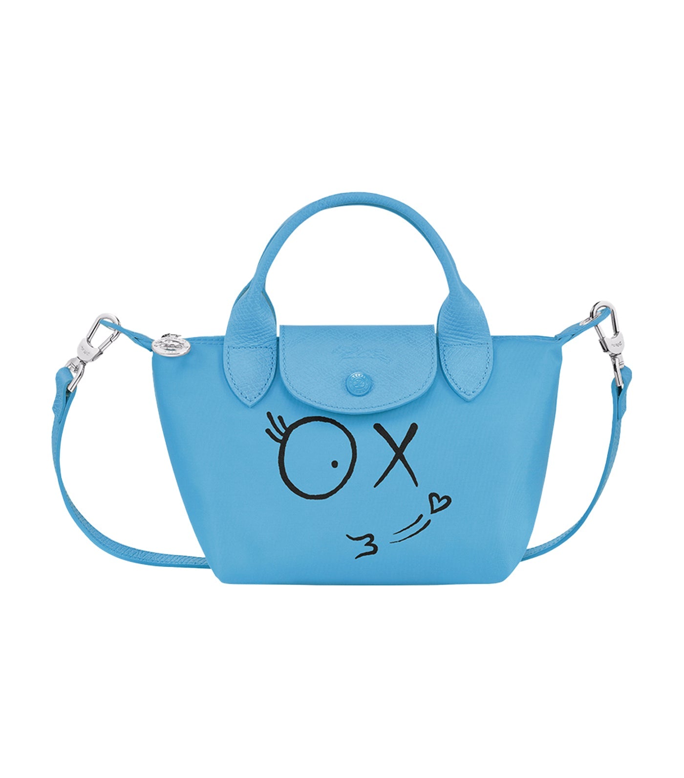 Longchamp x André Top Handle Bag XS Blue