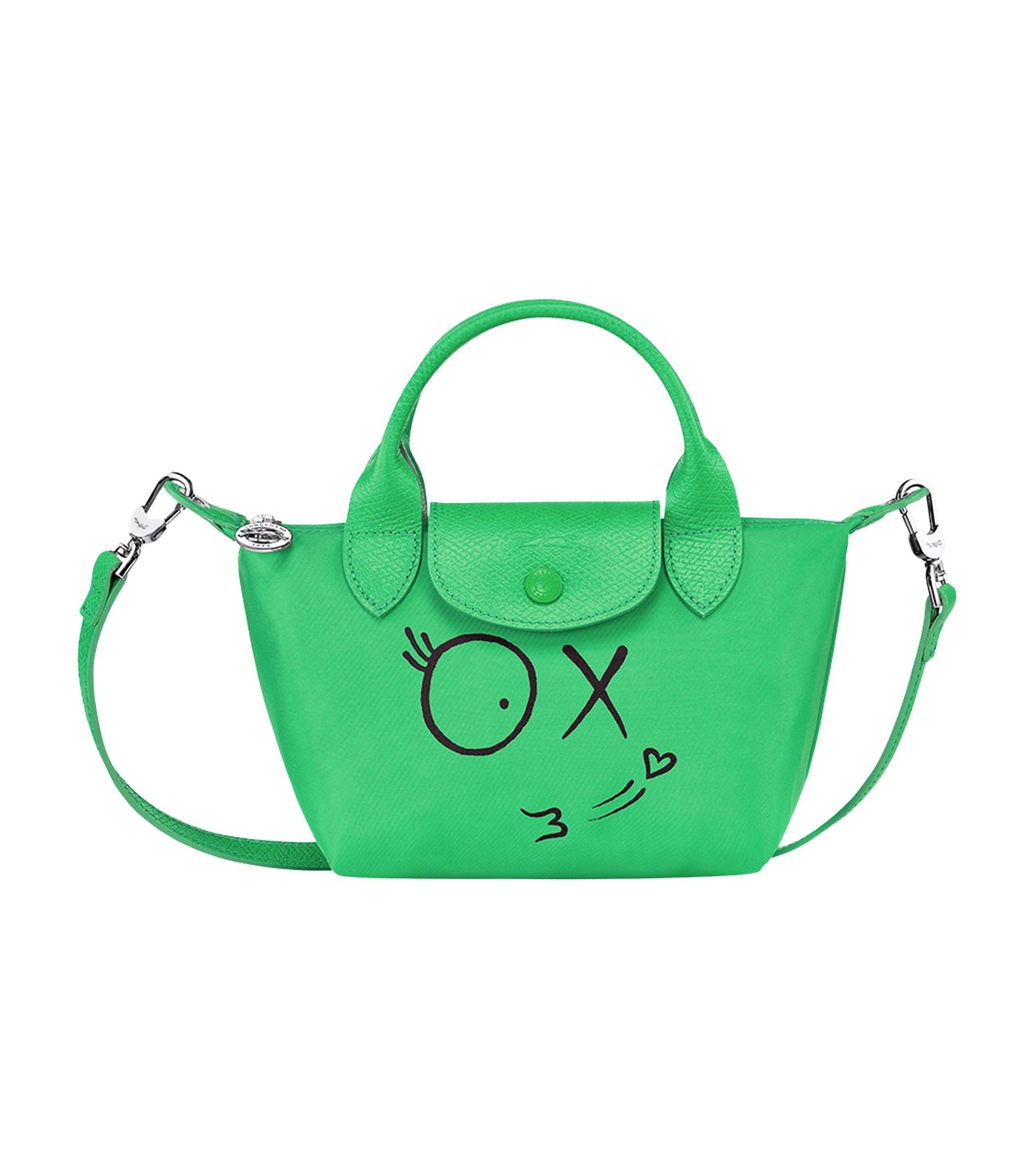 Longchamp x André Top Handle Bag XS Green