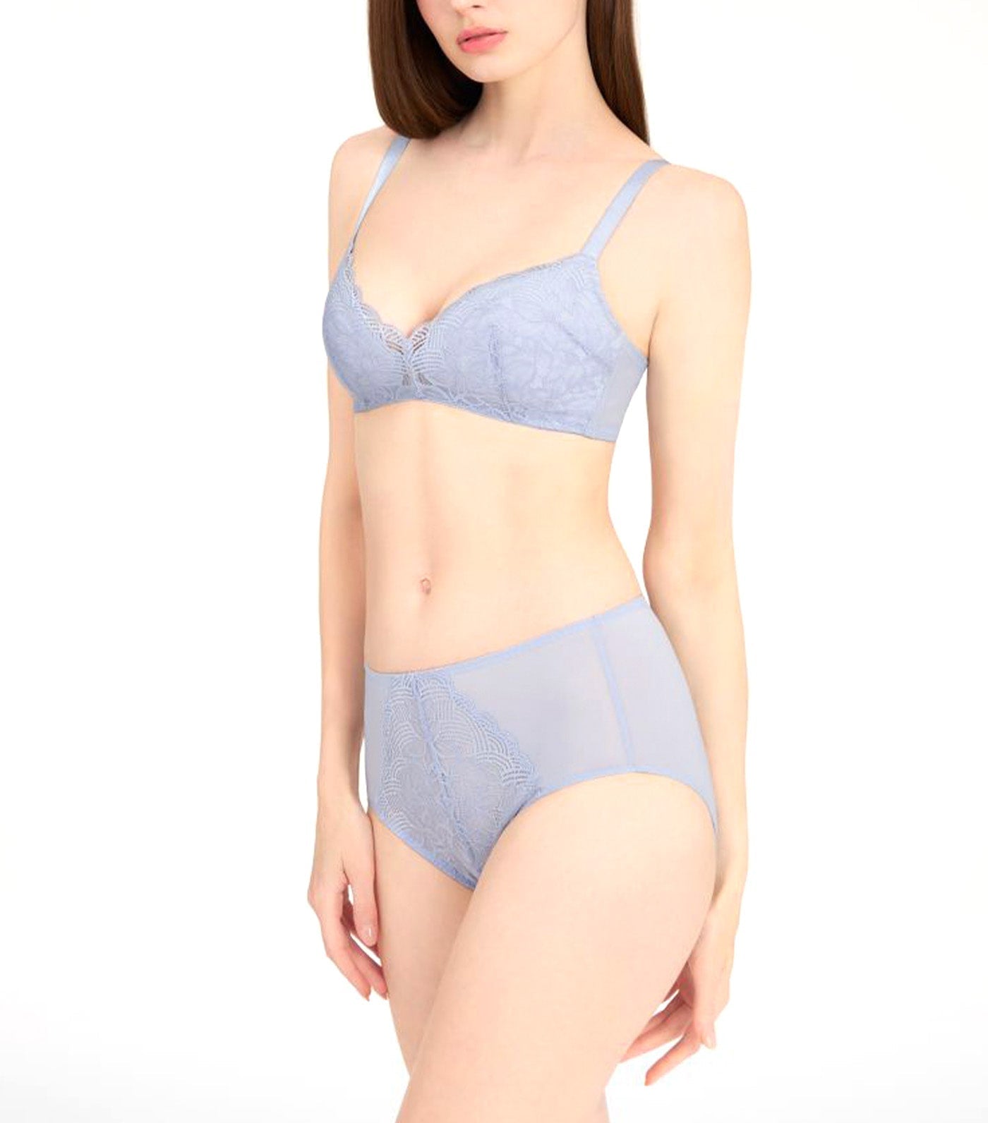 Uplift Foliage NonWired Support Bra Blue Note