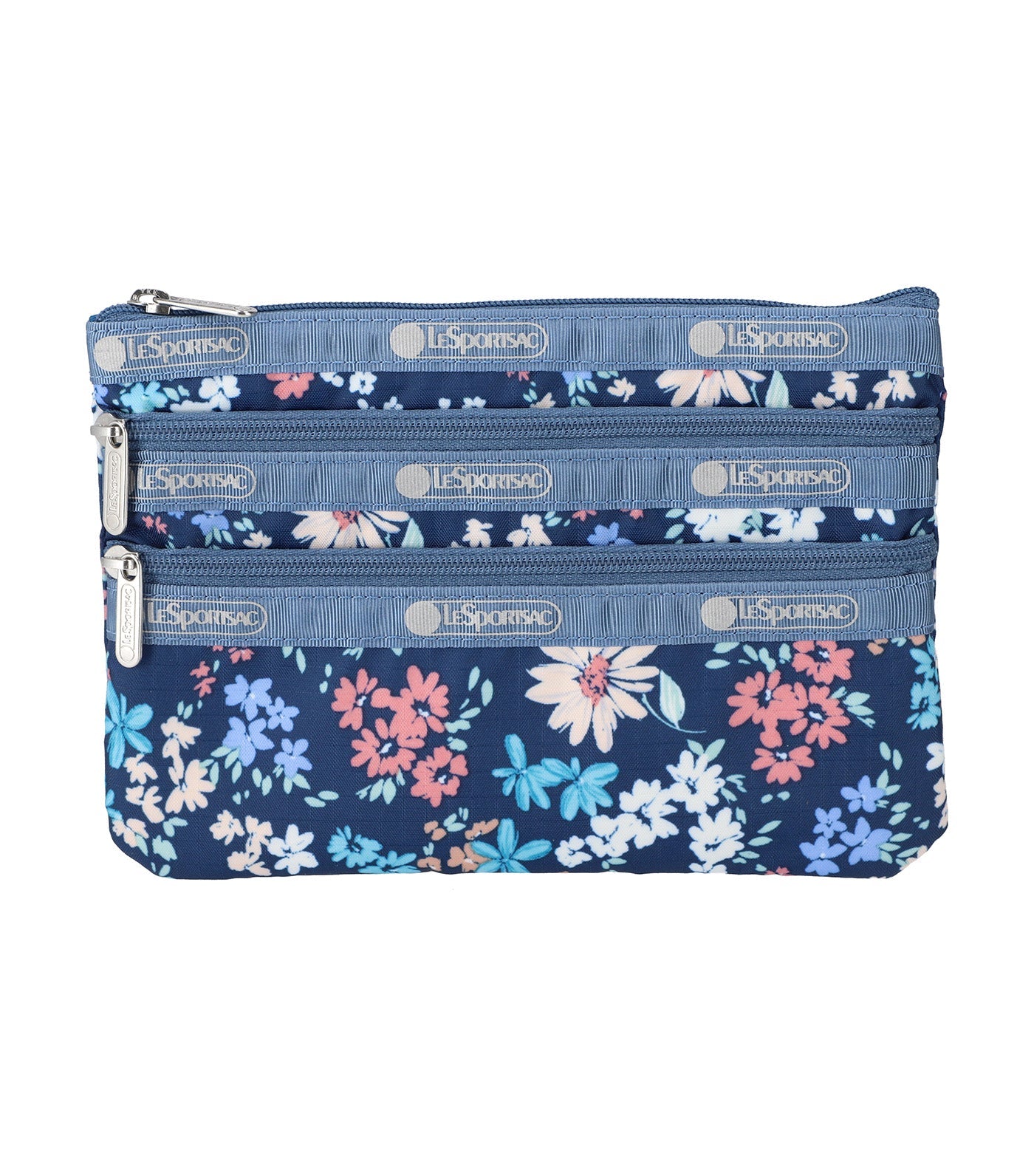 3-Zip Cosmetic Floral Sprinkle