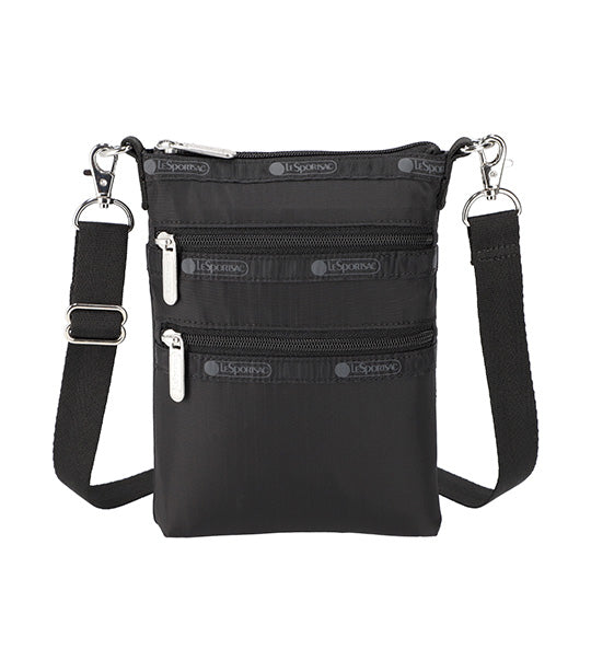 3 Zip Crossbody Recycled Black