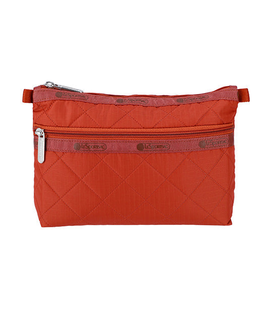 Cosmetic Clutch Cinnebar Deboss