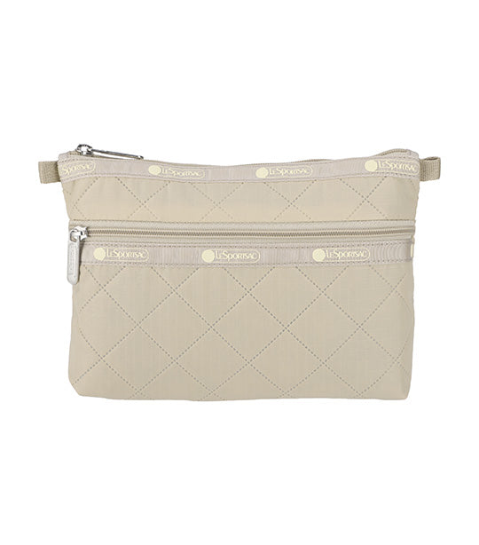 Cosmetic Clutch Travertine Deboss