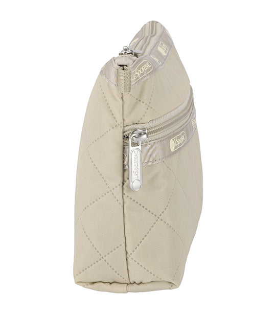 Cosmetic Clutch Travertine Deboss