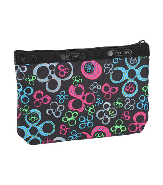 LeSportsac x Gaku 3-Zip Cosmetic Flower Power