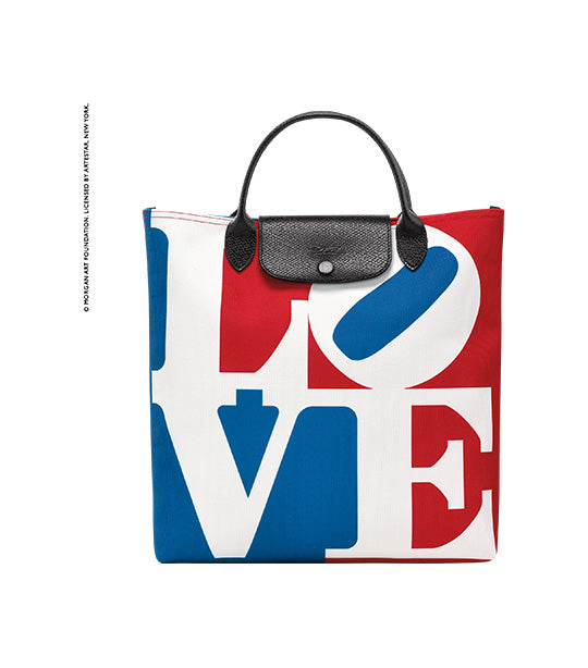 Longchamp x Robert Indiana Handbag L White