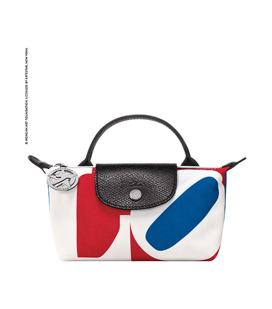 Longchamp x Robert Indiana Pouch White