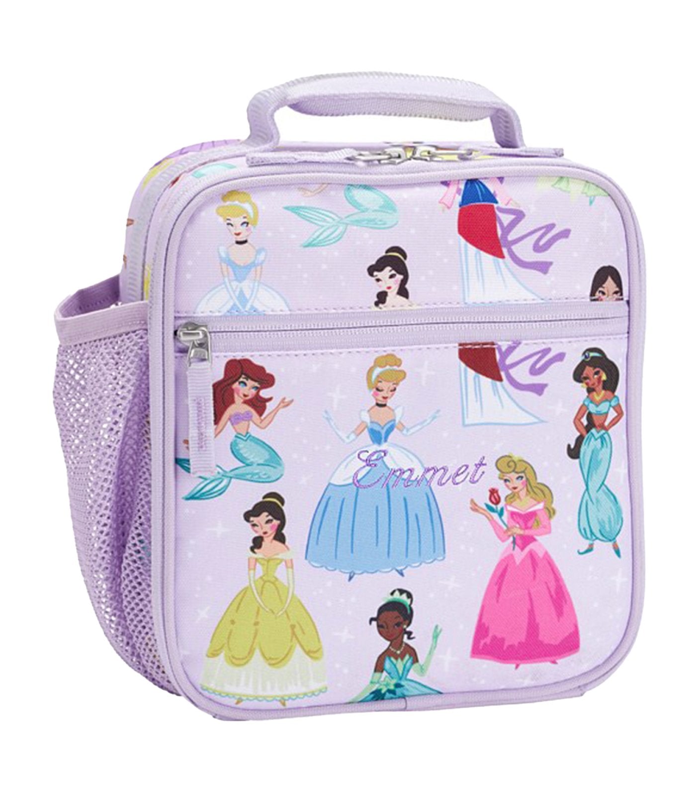 pottery barn kids mackenzie lavender disney princess classic lunch bag