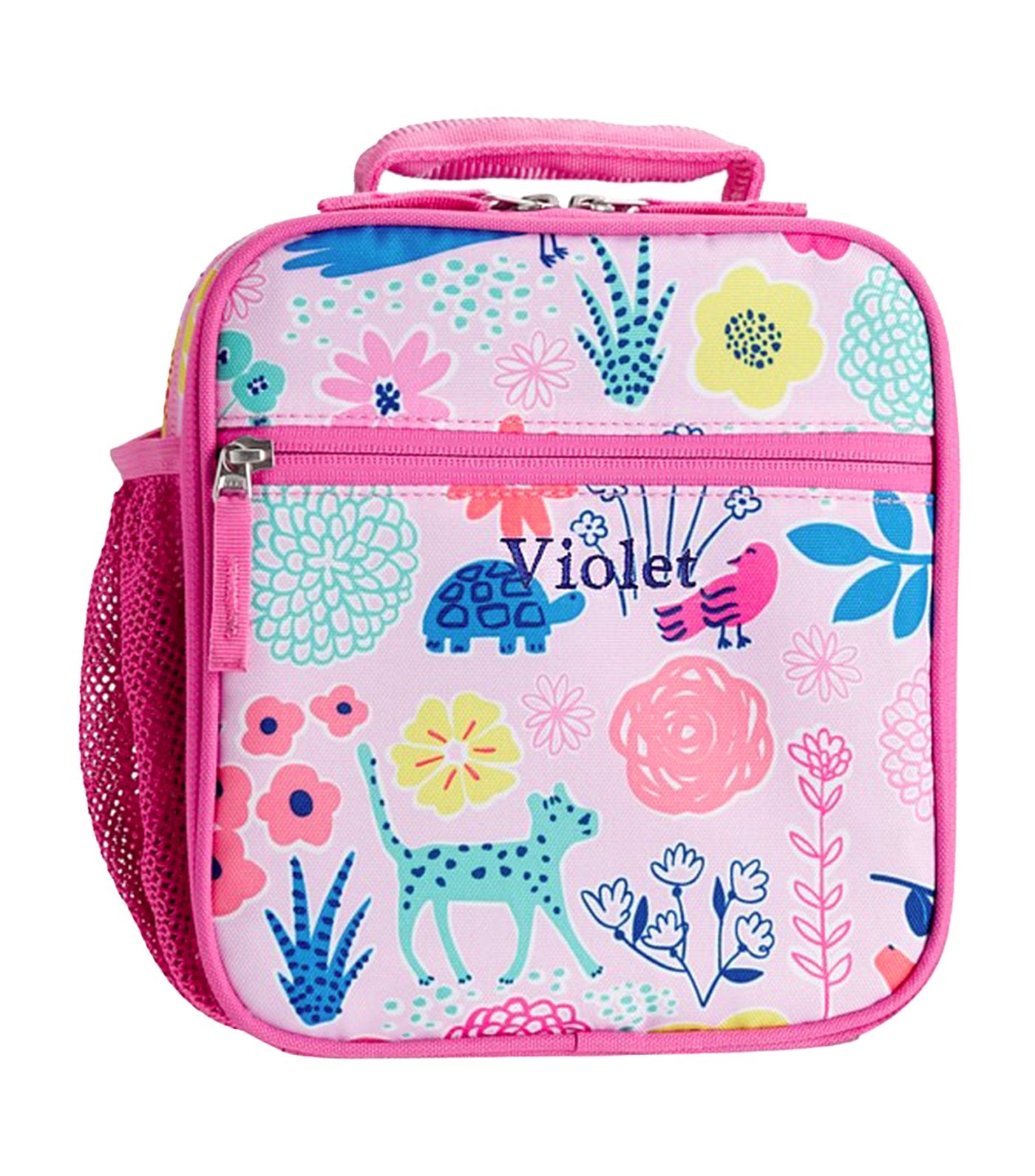 pottery barn kids mackenzie pink sasha's garden classic lunch bag