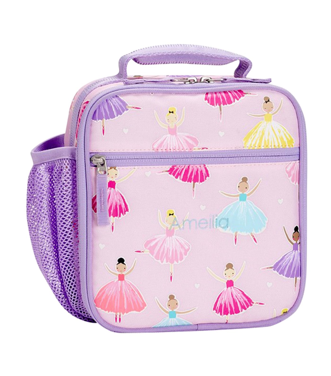 pottery barn kids mackenzie pink ballet glow-in-the-dark classic lunch bag