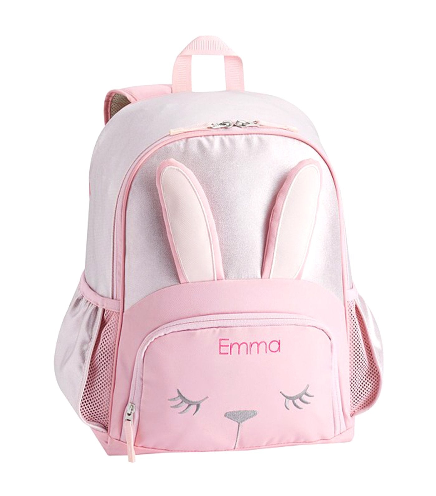 pottery barn kids mackenzie pink shine bunny critter backpack - large