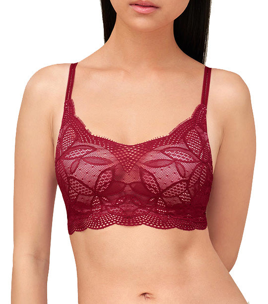 Aqua Jade NonWired PushUp Bra Dark Red