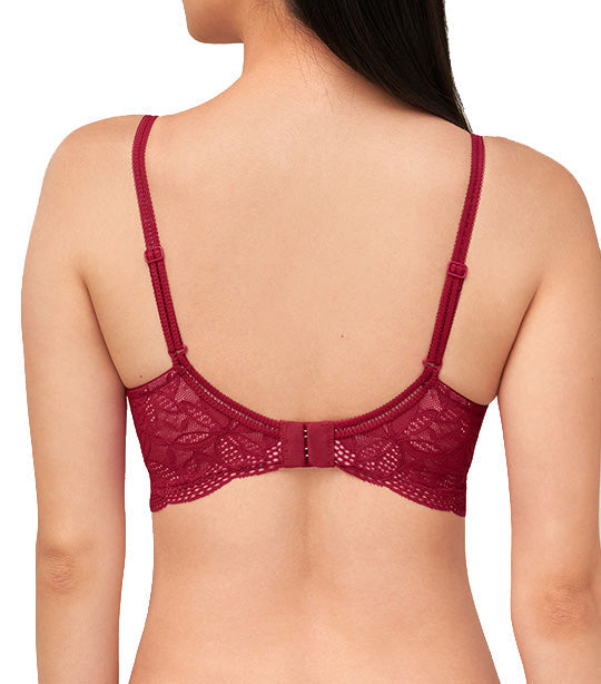 Aqua Jade NonWired PushUp Bra Dark Red
