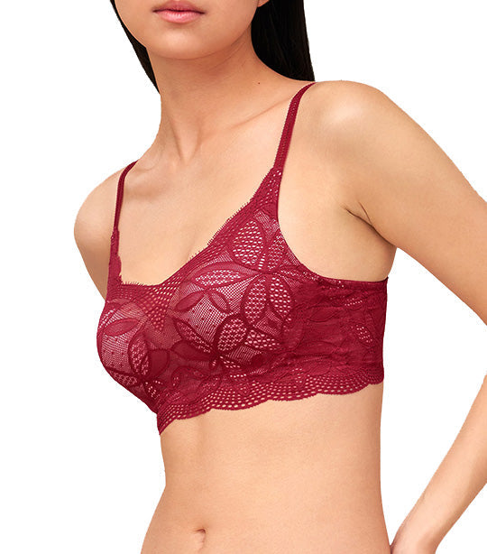 Aqua Jade NonWired PushUp Bra Dark Red