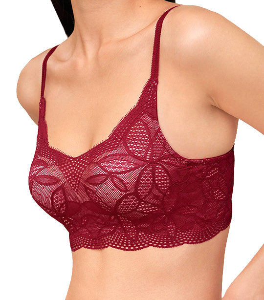 Aqua Jade NonWired PushUp Bra Dark Red