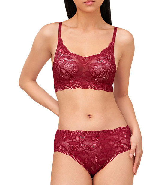 Aqua Jade NonWired PushUp Bra Dark Red