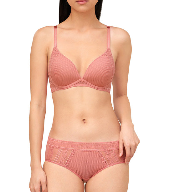 Aqua Lucky NonWired PushUp Bra Peach