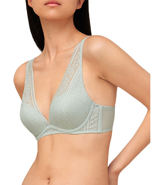 Aqua Lucky Wired PushUp Bra Pale Green