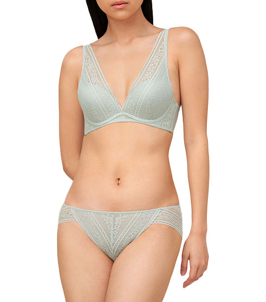 Aqua Lucky Wired PushUp Bra Pale Green