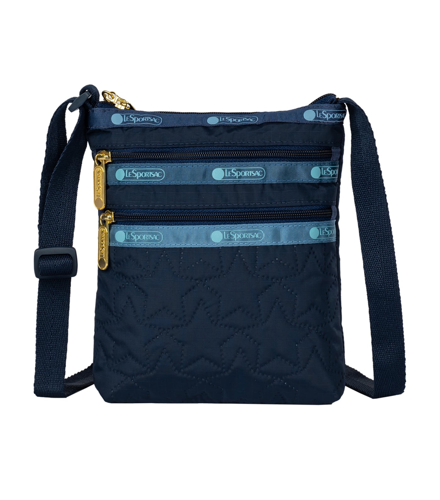 3 Zip Mini Crossbody Bag Star Deboss
