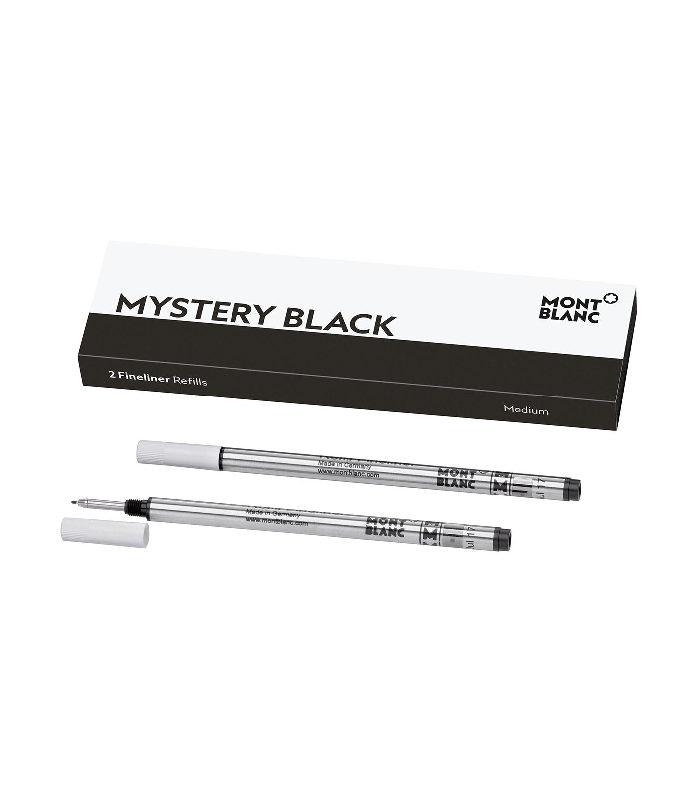 2 Fineliner Refills Medium Mystery Black