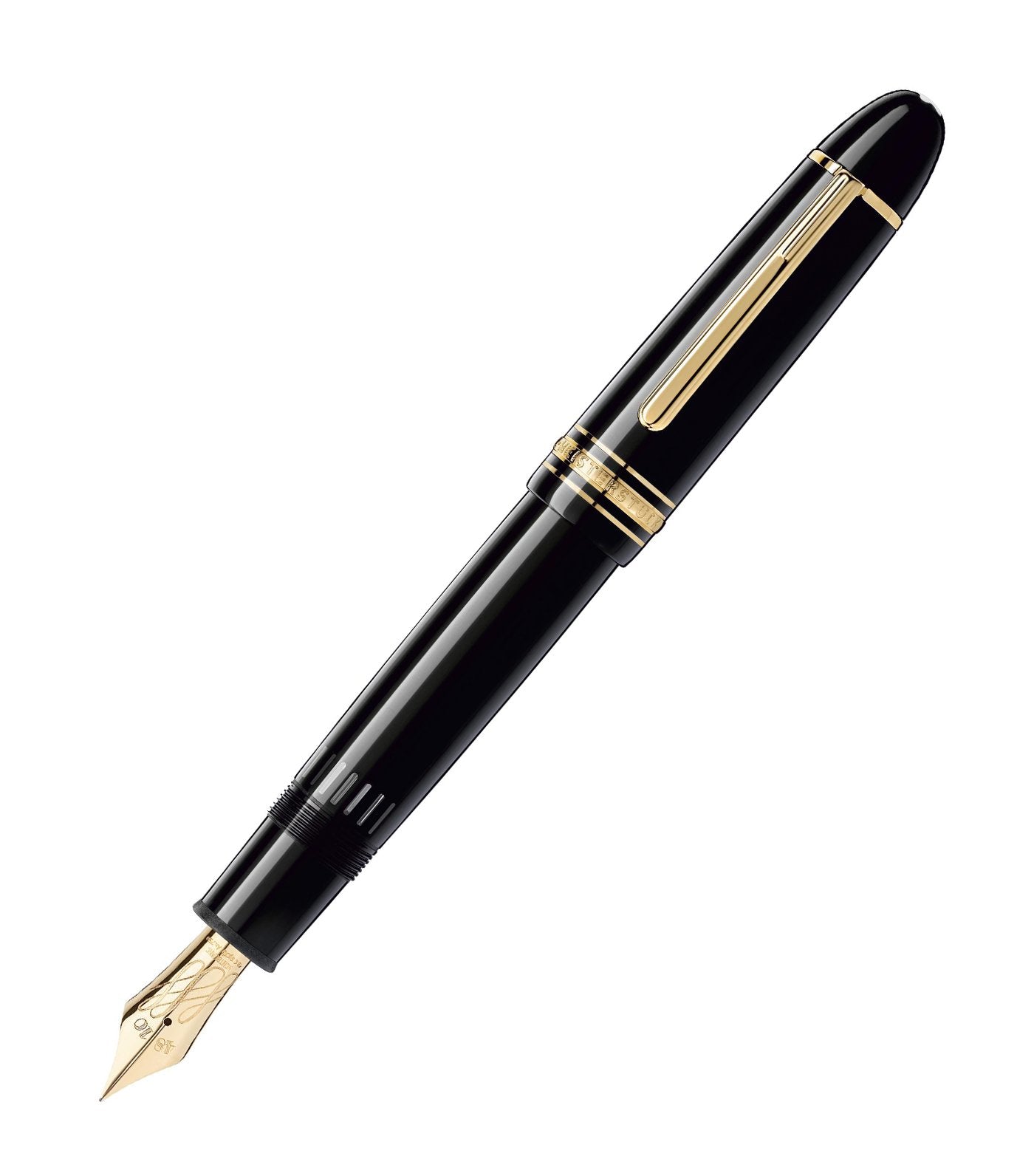 Meisterstück Calligraphy Flex Nib Fountain Pen Gold and Black