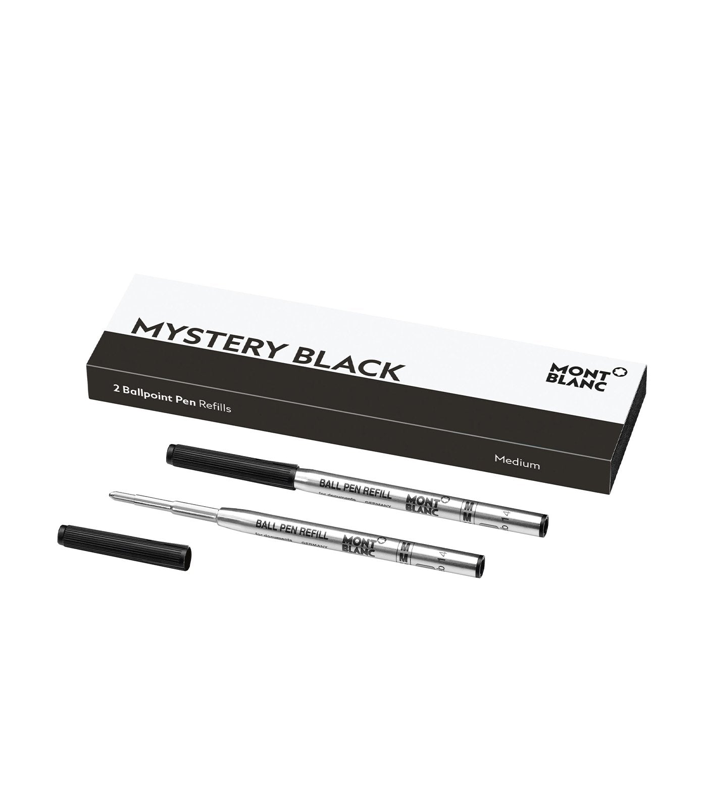 2 Ballpoint Pen Refill Medium Mystery Black