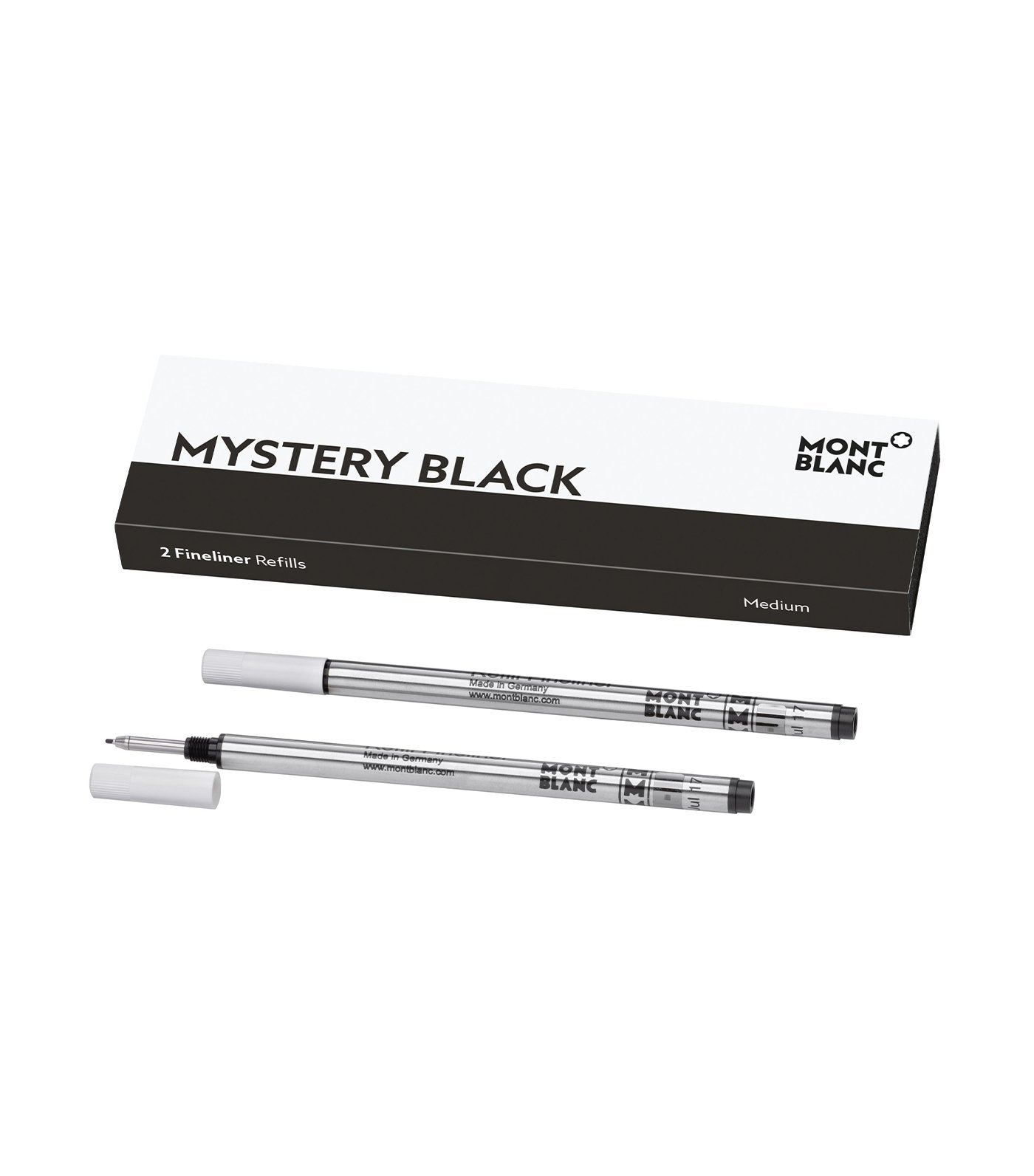 2 Fineliner Refills Medium Mystery Black