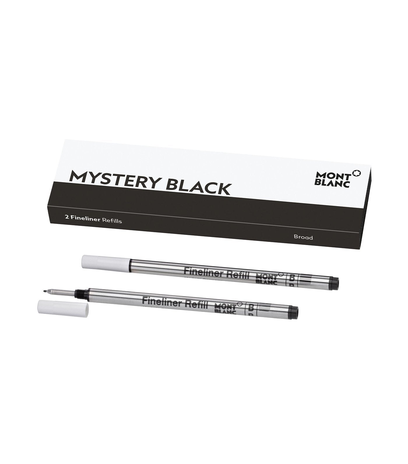 2 Fineliner Refills Broad Mystery Black