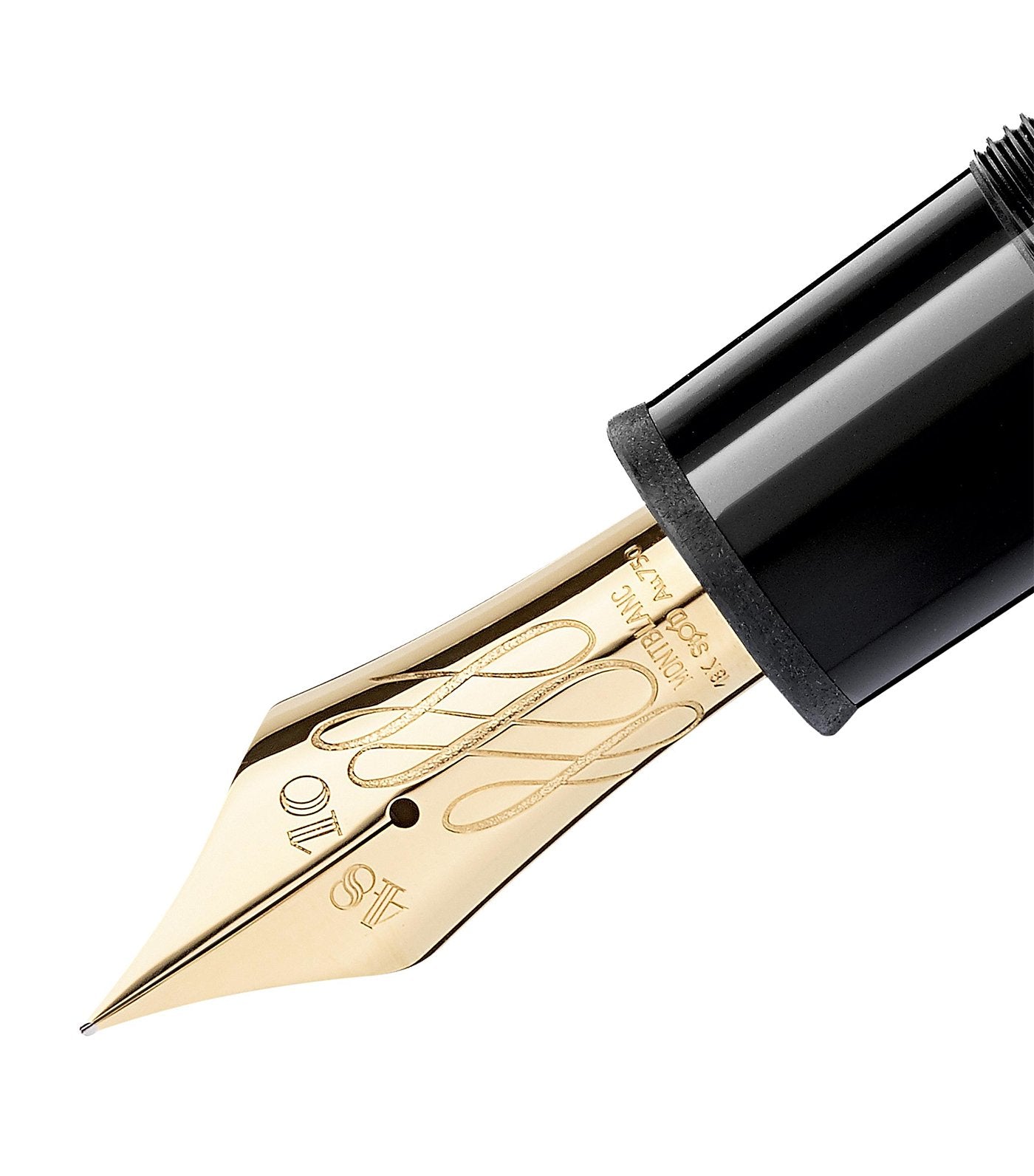 Meisterstück Calligraphy Flex Nib Fountain Pen Gold and Black