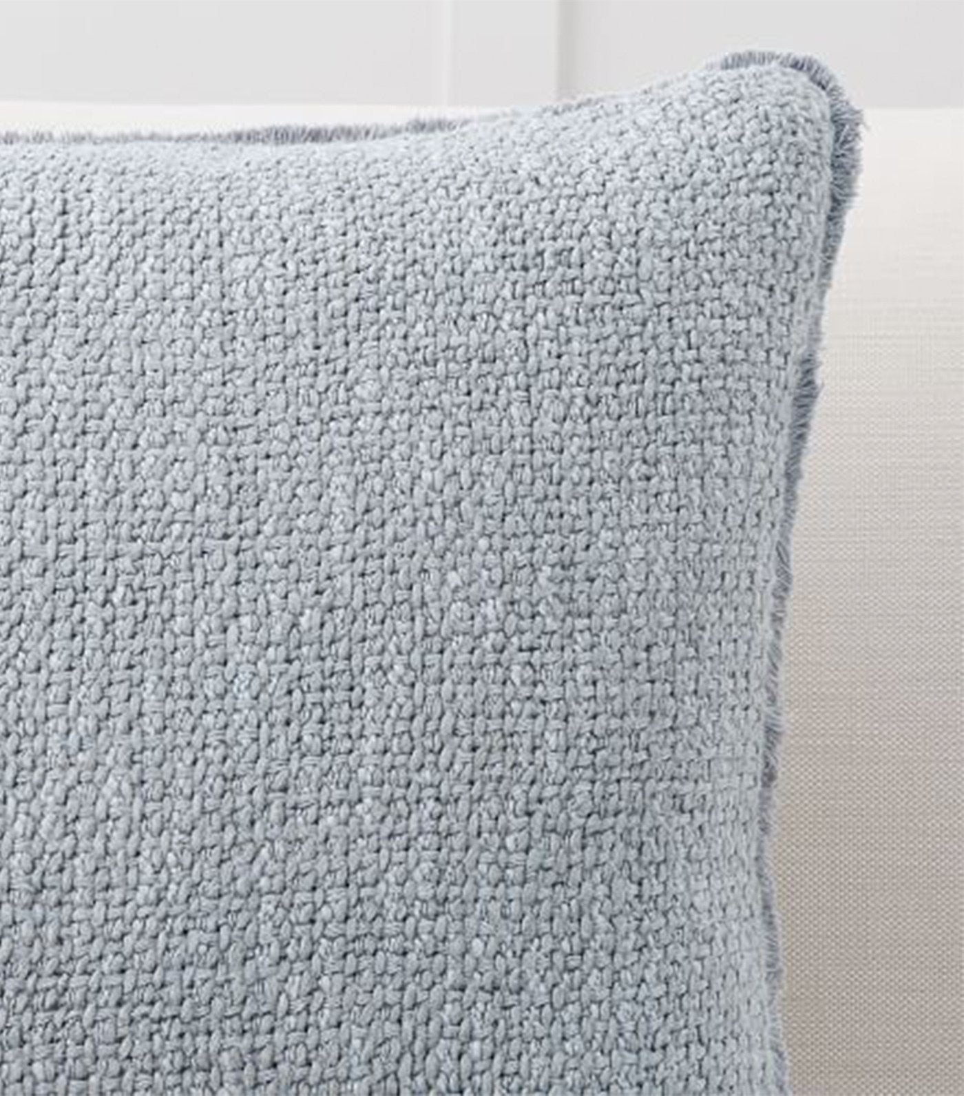 pottery barn duskin chateau blue textured pillow cover