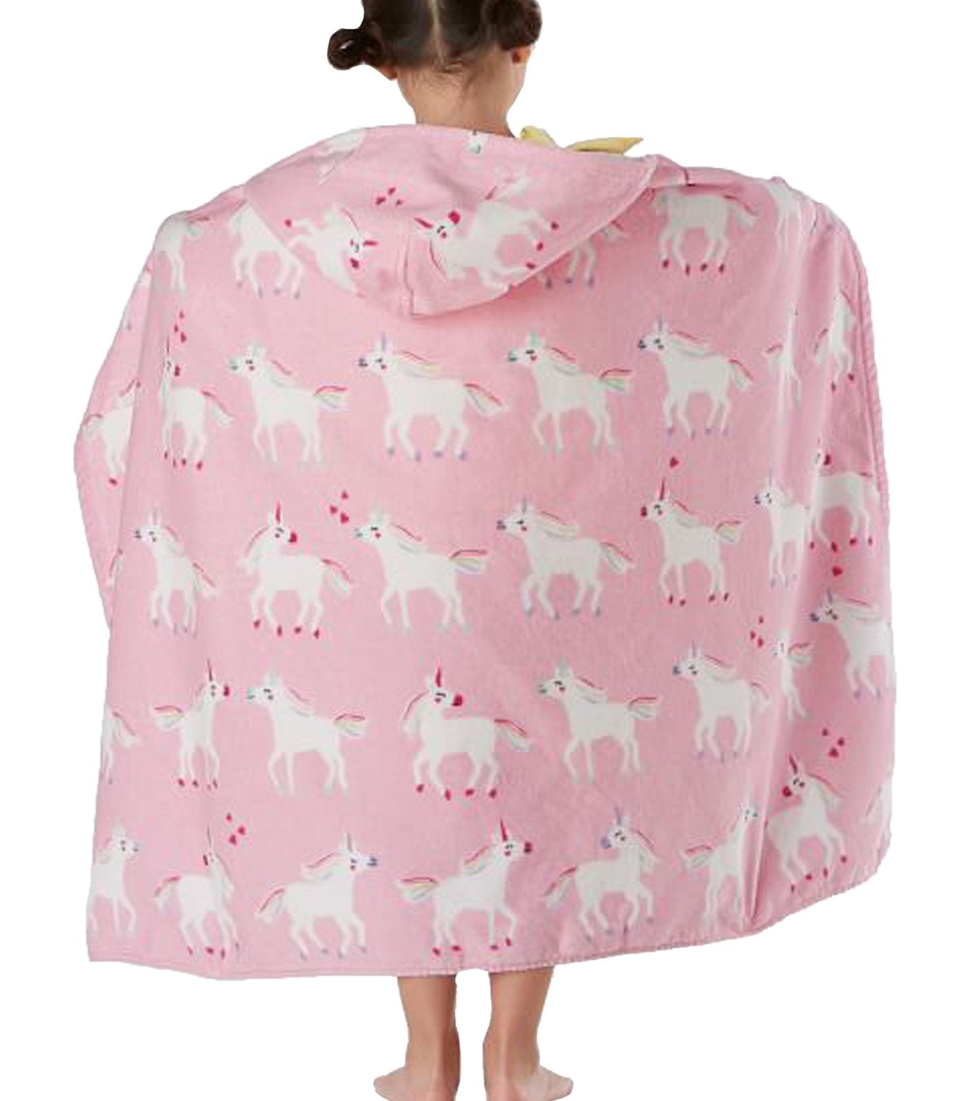 Unicorn Kid Hooded Towel - Pink