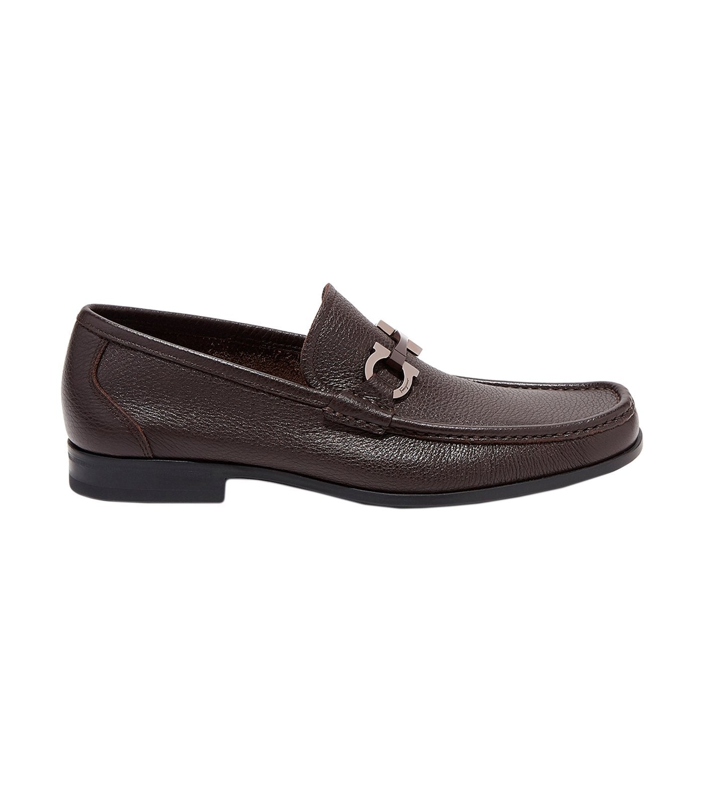 Gancini Bit Moccasin Dark Brown