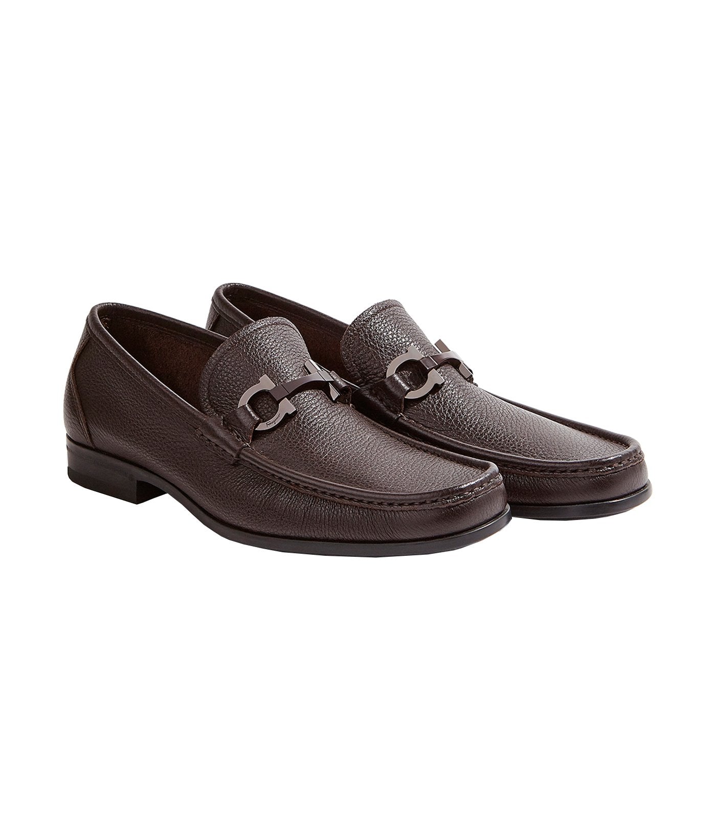 Gancini Bit Moccasin Dark Brown