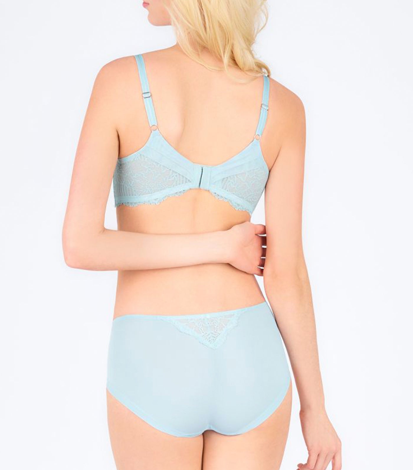 Florale Dahlia Wired Full Cup Aqua Blue