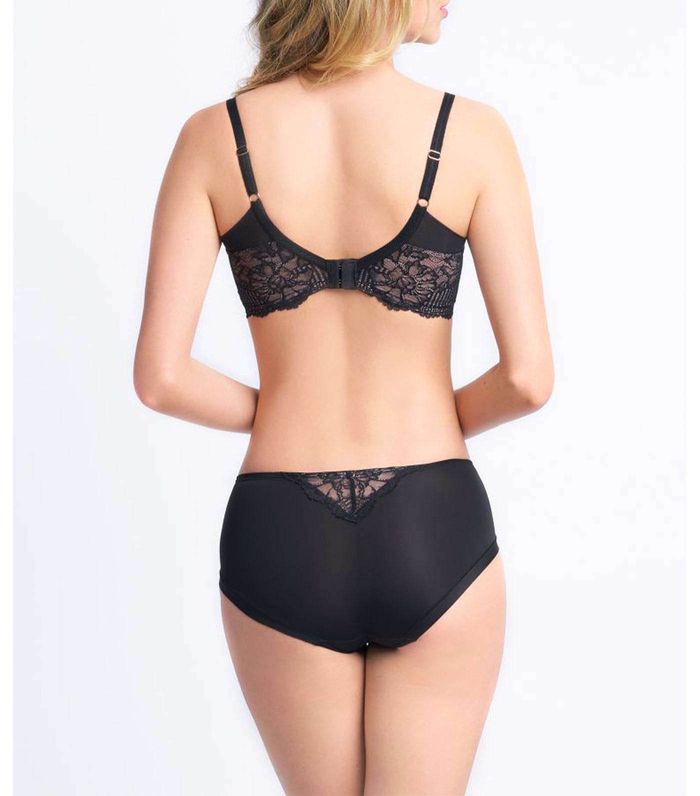 Florale Dahlia NonWired Bra Black