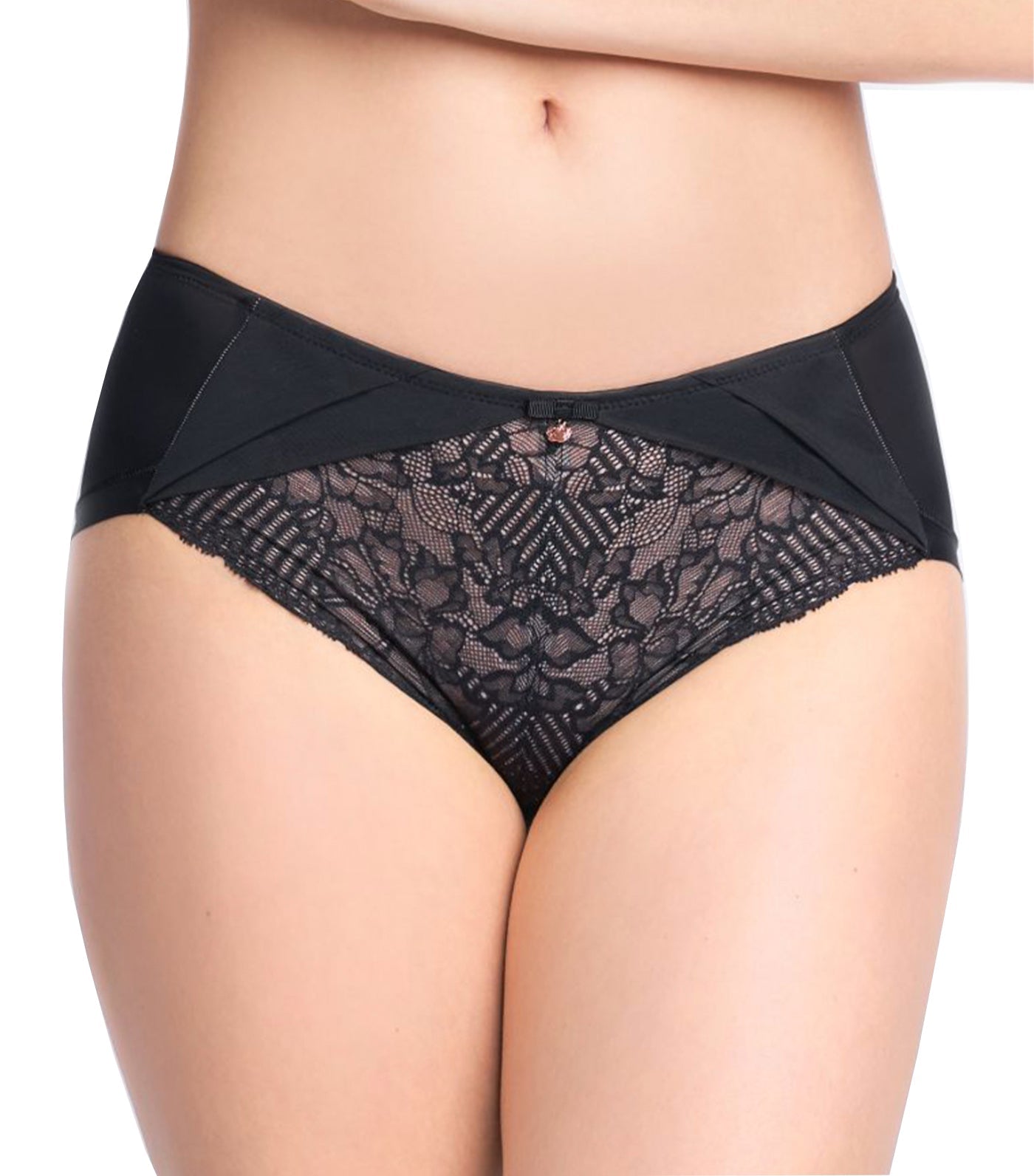 Florale Dahlia Hipster Panty Black