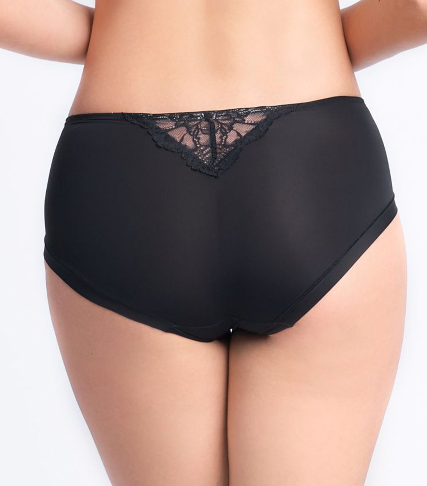 Florale Dahlia Hipster Panty Black