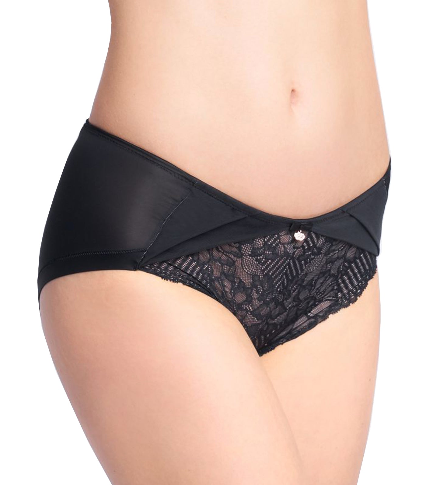 Florale Dahlia Hipster Panty Black