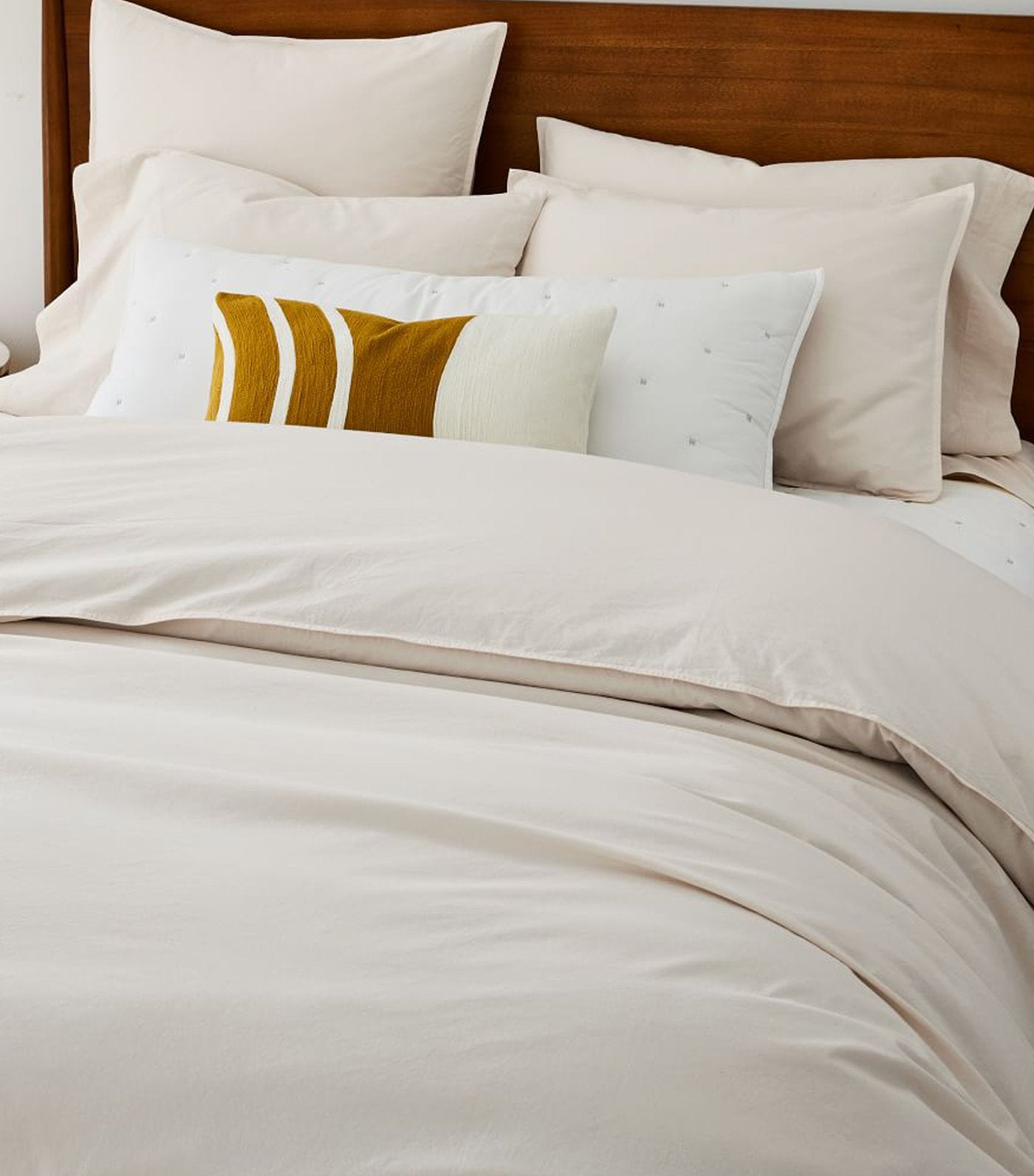 west elm Organic Washed Cotton Duvet Cover & Shams - Ivory