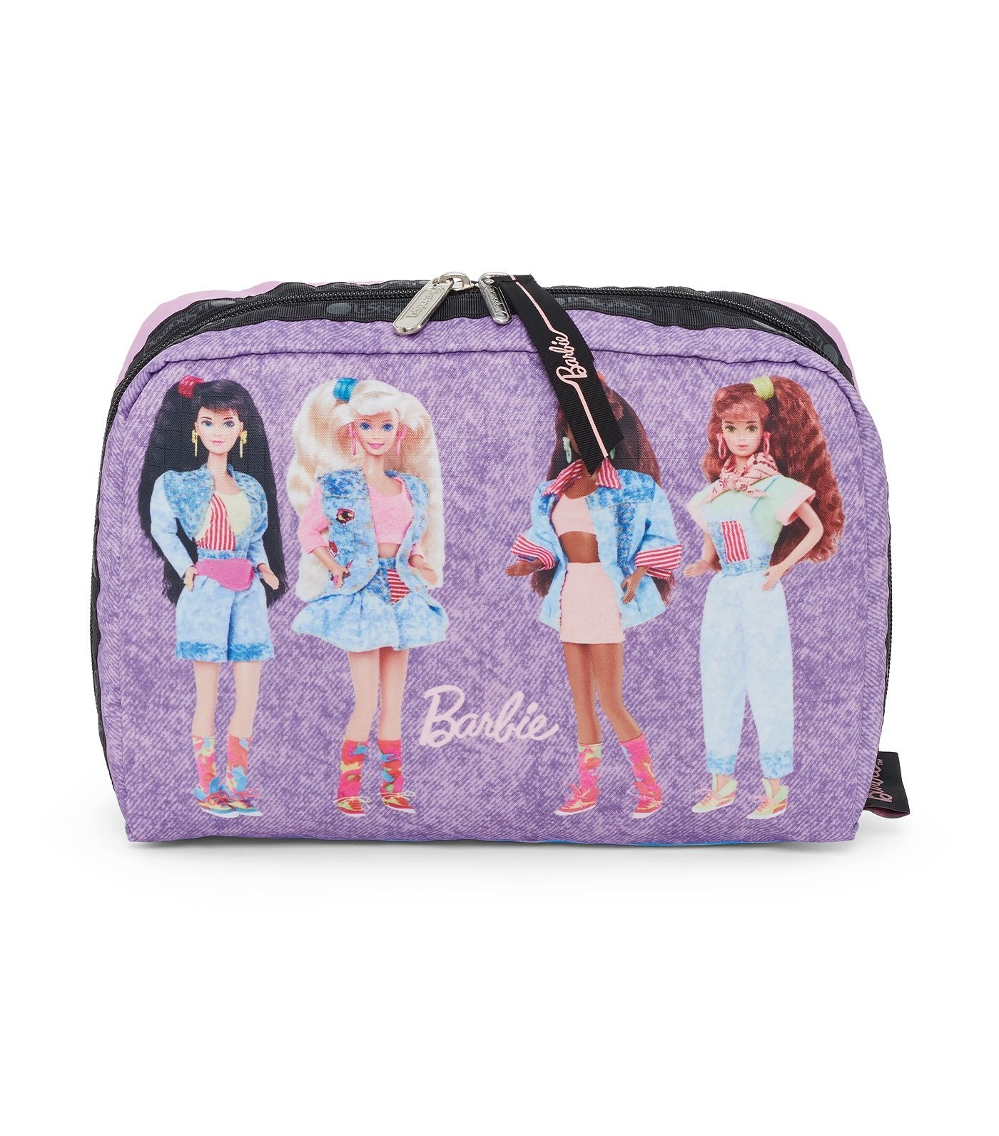 barbie x lesportsac extra large rectangular cosmetic all american