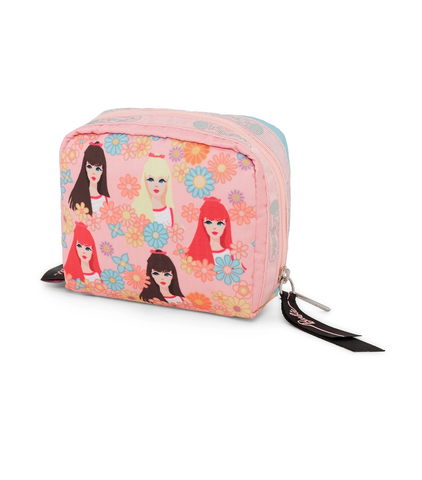 barbie x lesportsac square cosmetic twist and turn