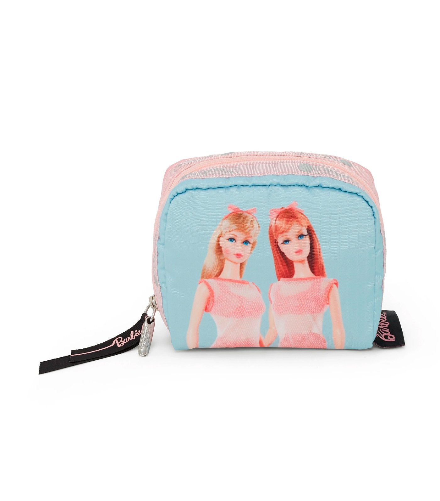 barbie x lesportsac square cosmetic twist and turn